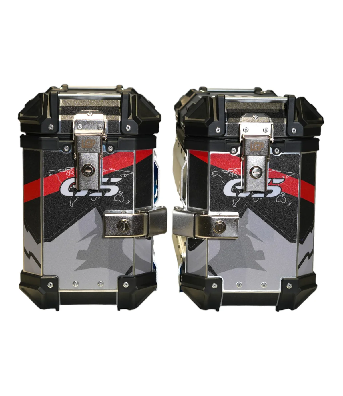 LGP Premium Aluminium GS Graphics 38 Litre Panniers
