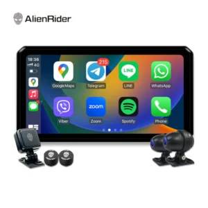 Alien Rider M2 Pro Motorcycle Dual Recording Bike Navigation System With Touchscreen, GPS & TPMS (With RADAR)