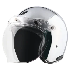Retro Jet Chrome Helmet