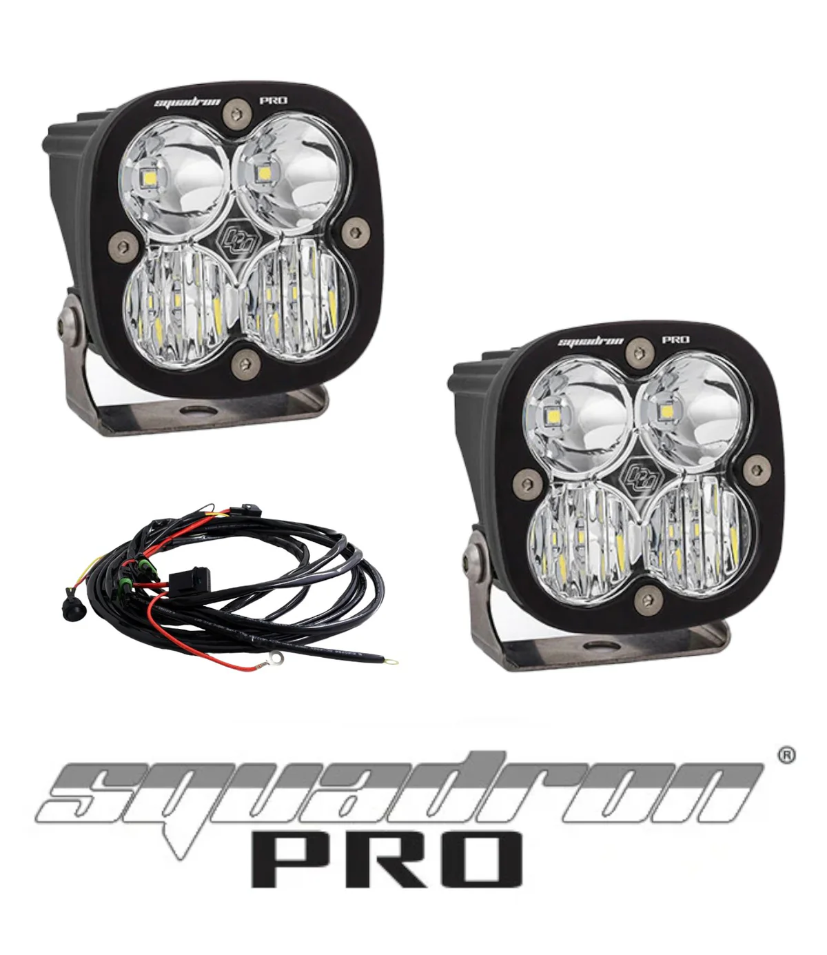 Baja Designs Squadron Pro LED Auxillary Lights - Black (Pair)