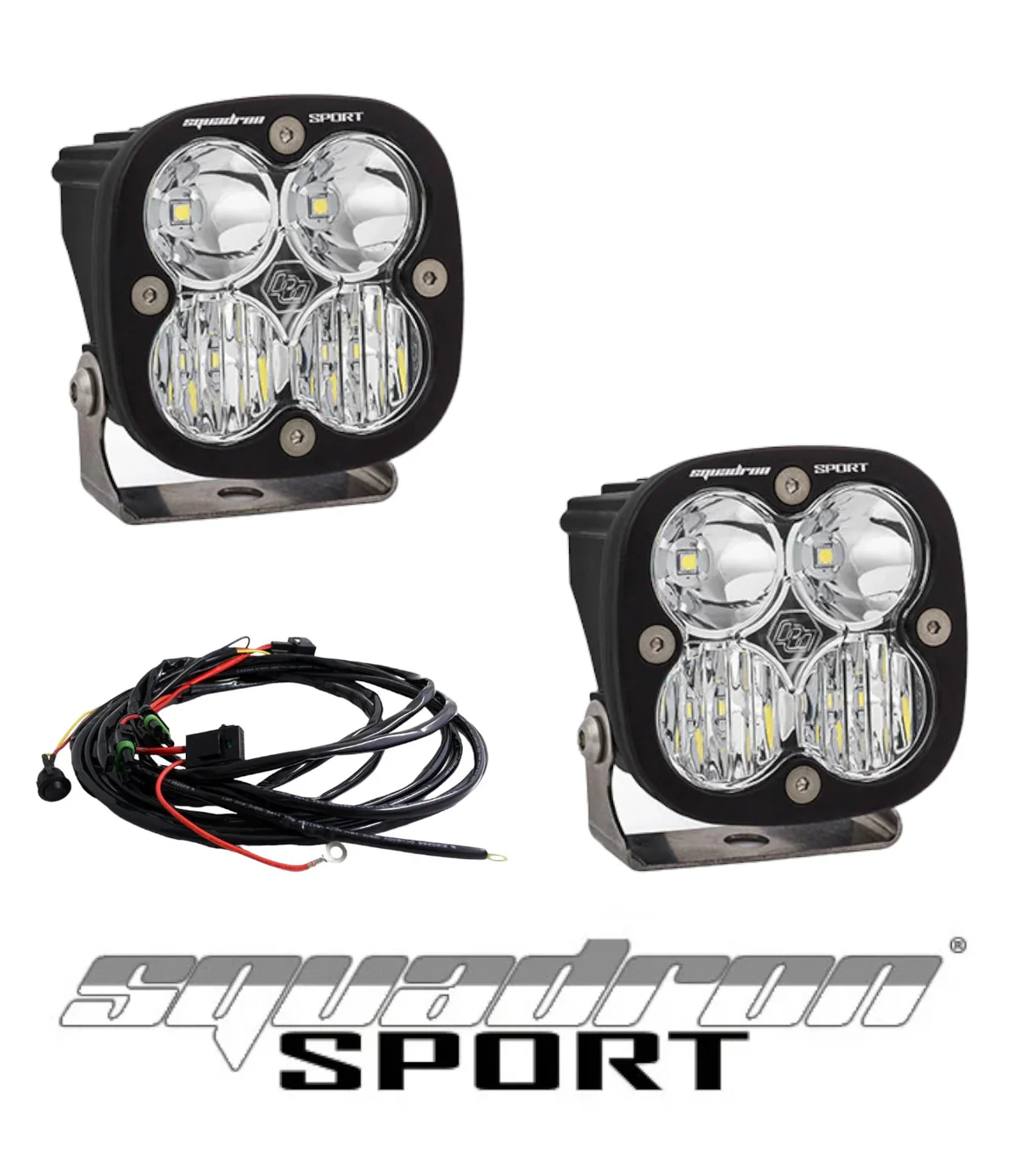 Baja Designs Squadron Sport LED Auxillary Lights - Black (Pair)