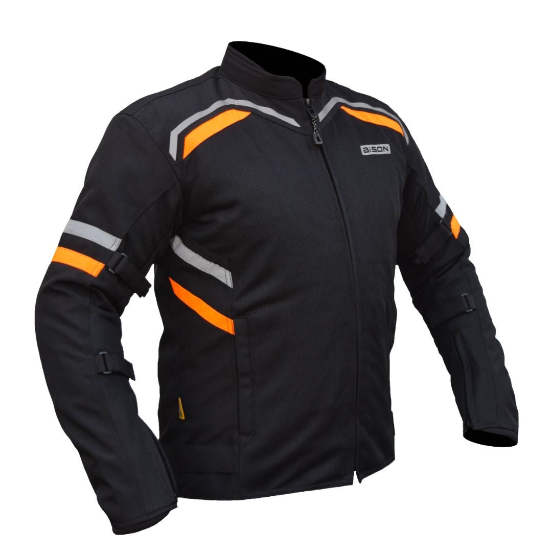 BISON RAPTOR V.2 – BLACK HI-VIZ ORANGE JACKET - Image 3