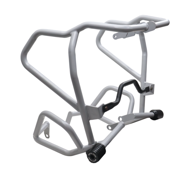 UPPER LOWER CRASH GUARD WITH SLIDERS (SILVER) FOR V STROM - Image 2