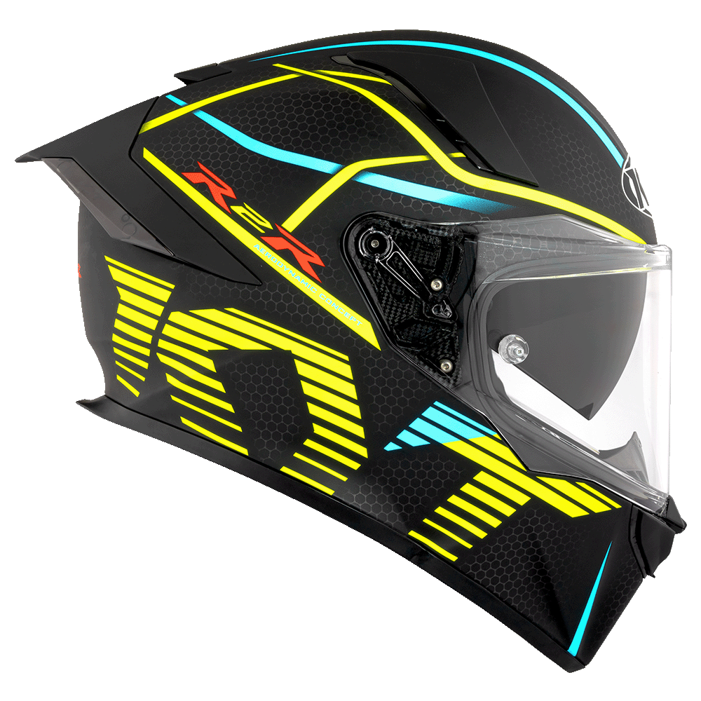 KYT R2R PRO CONCEPT MATT BLACK YELLOW - Image 5