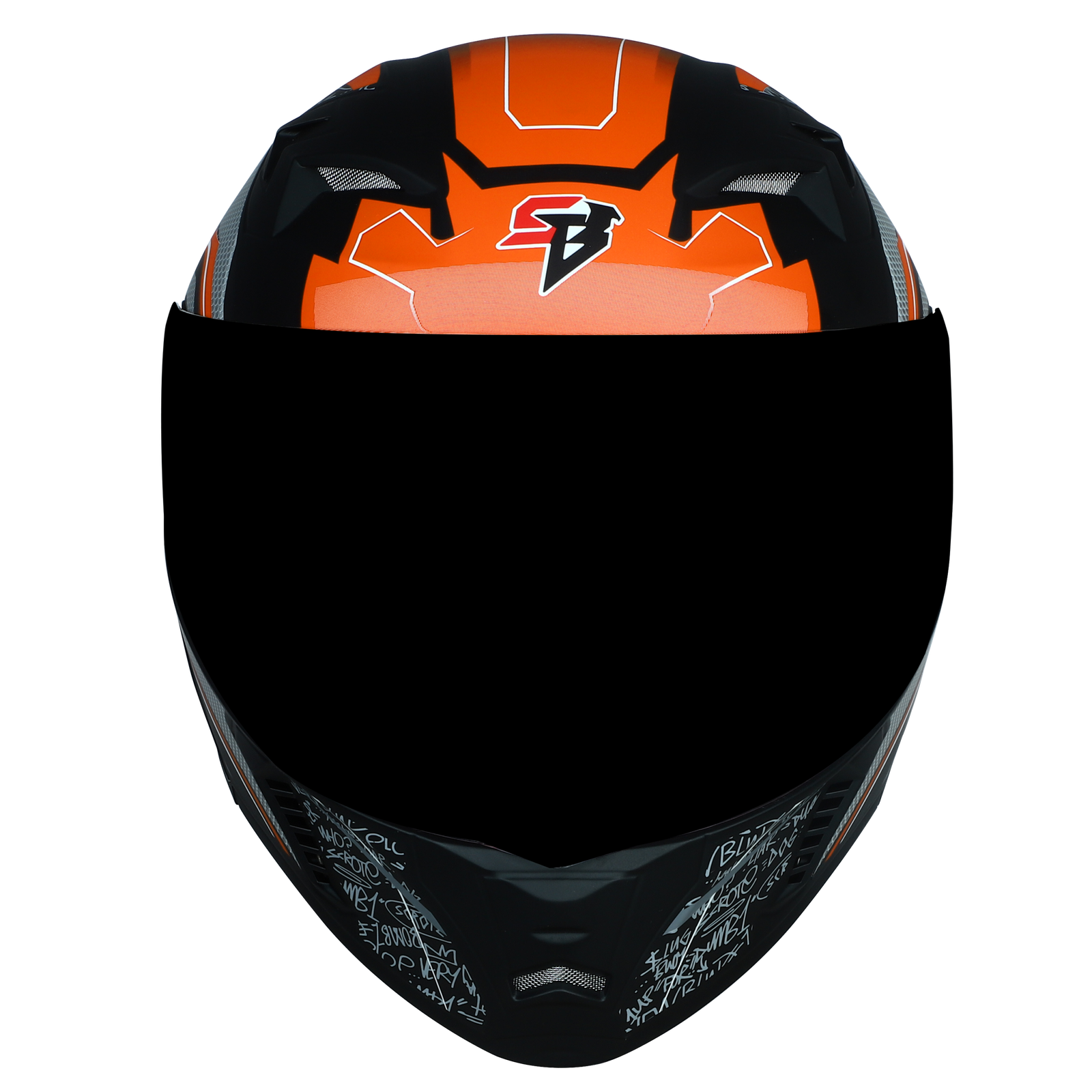 SBA-20 Racer Glossy Black With Orange - Image 5