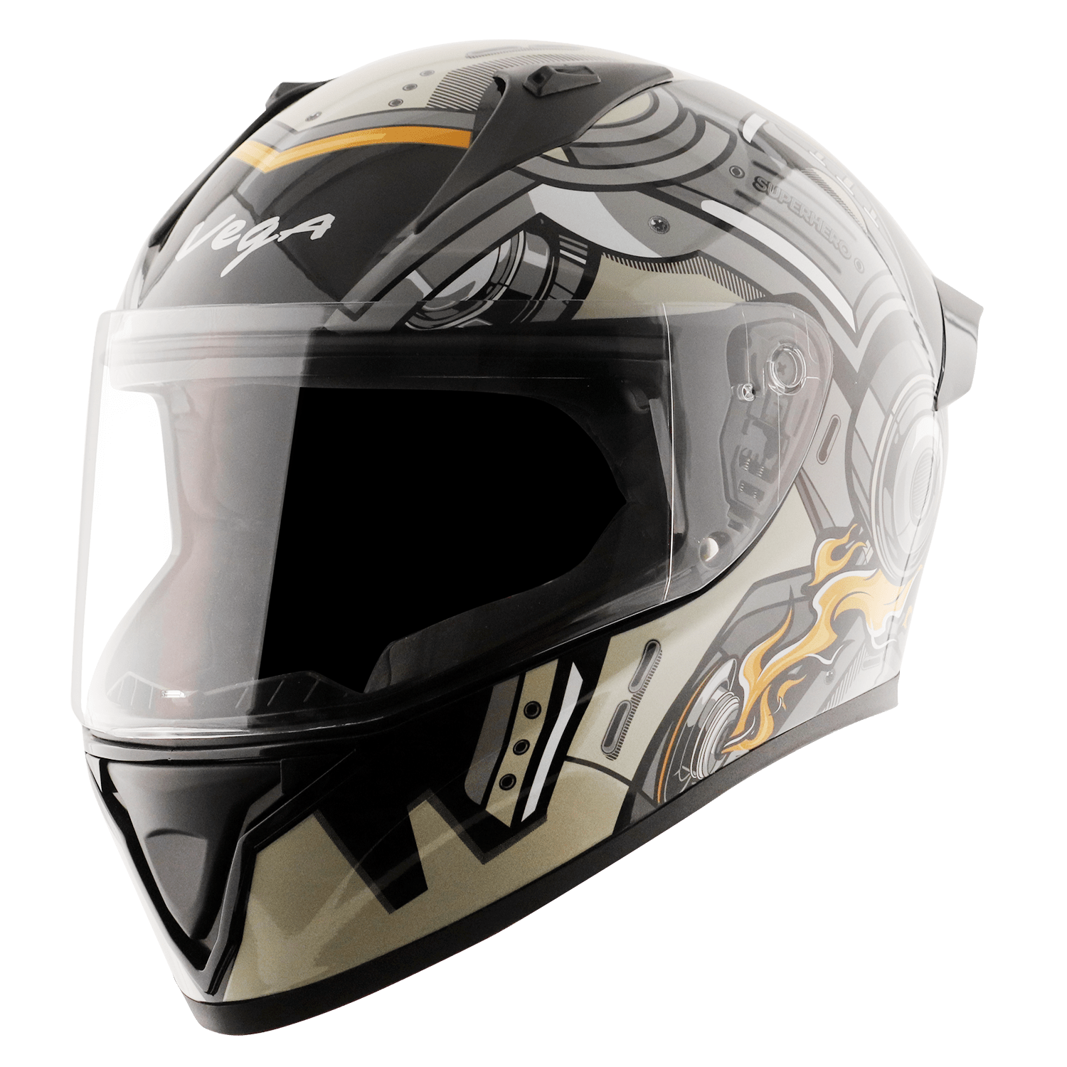 Bolt Superhero Helmet - Black Grey - Image 2