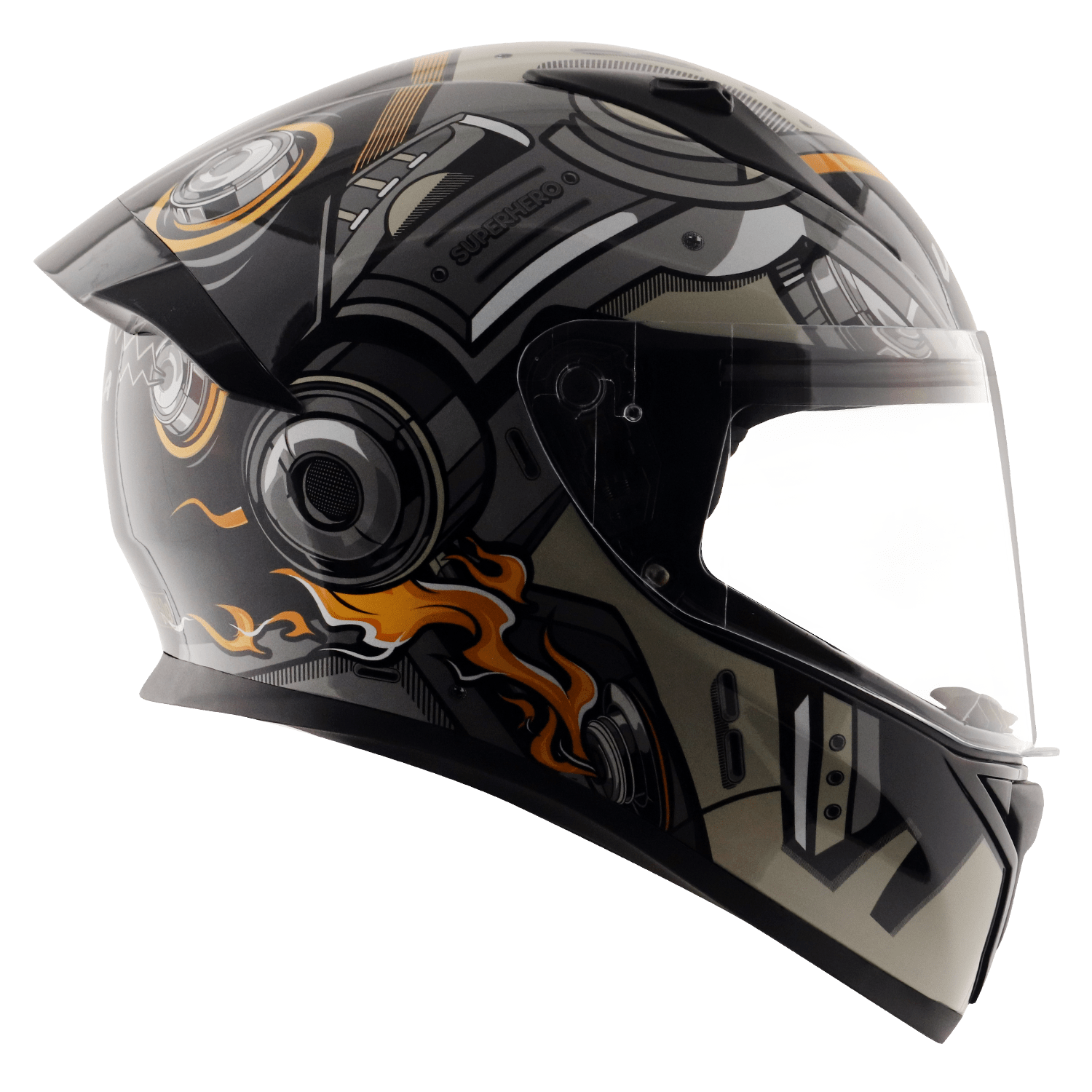 Bolt Superhero Helmet - Black Grey - Image 3