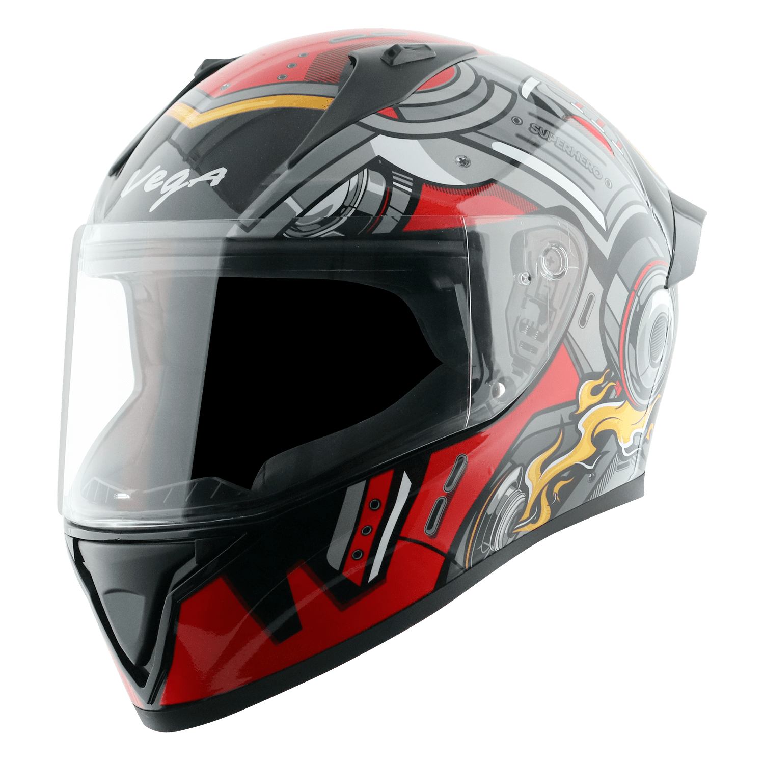 Bolt Superhero Helmet - Black Red - Image 2