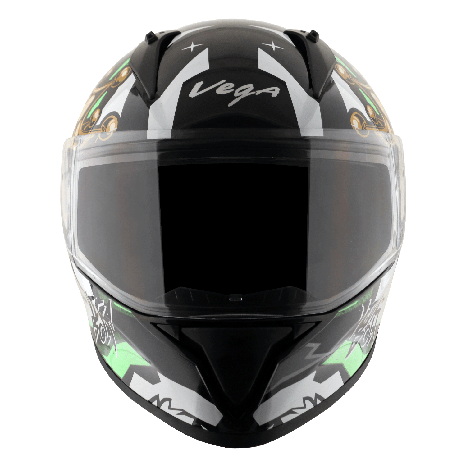 Bolt Crown Men Helmet - Black Neon Green