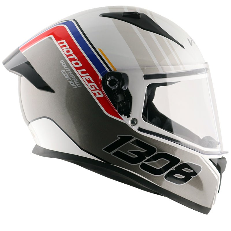 Bolt Southpaw White Grey Left Hander Helmet - Image 3