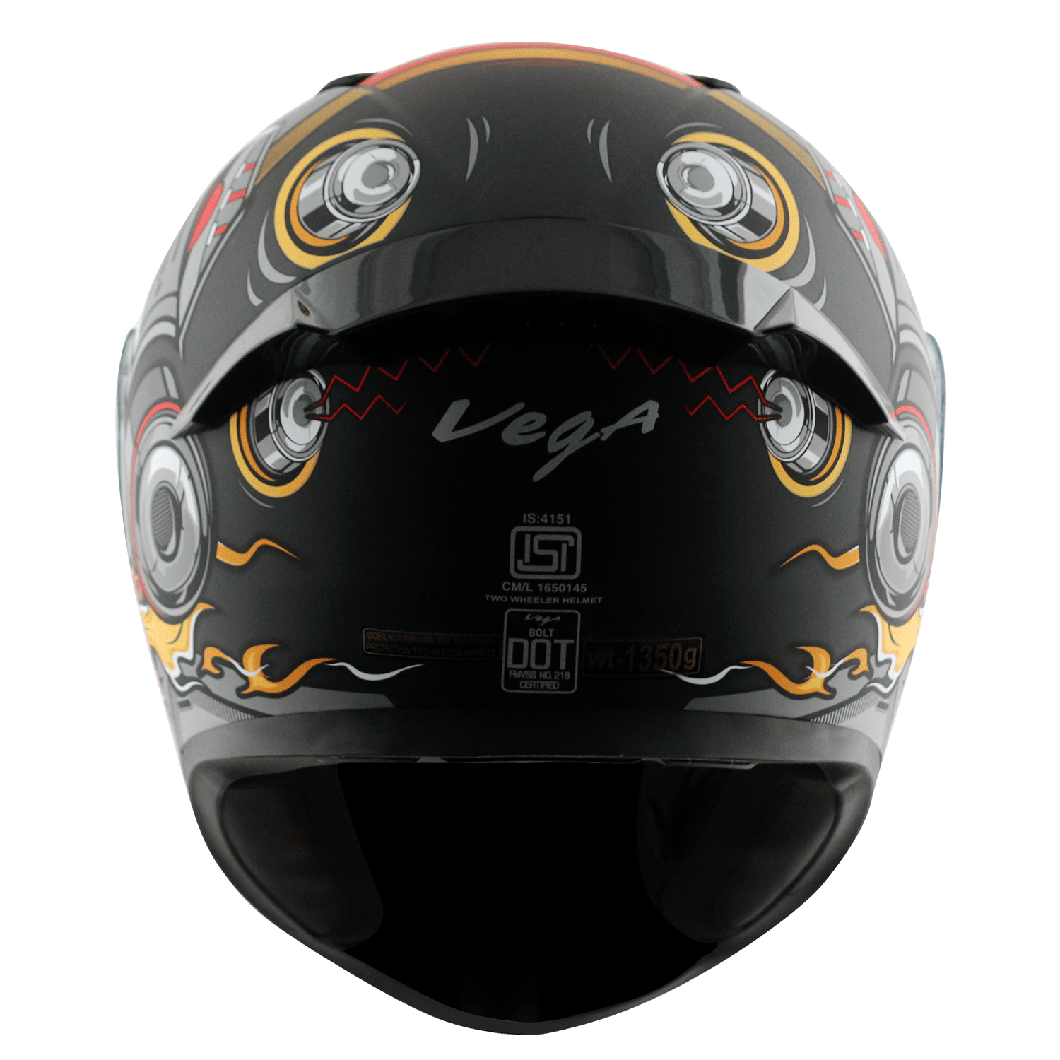 Bolt Superhero Helmet - Dull Black Red - Image 4