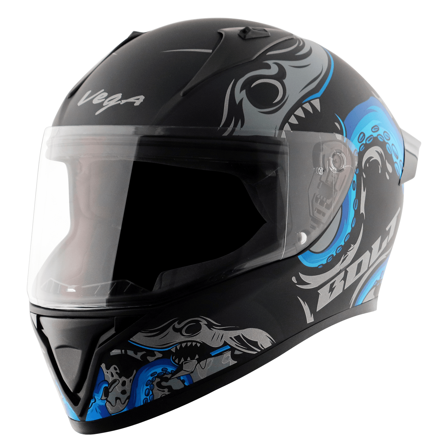 Bolt Octopus Helmet - Dull Black Blue - Image 2