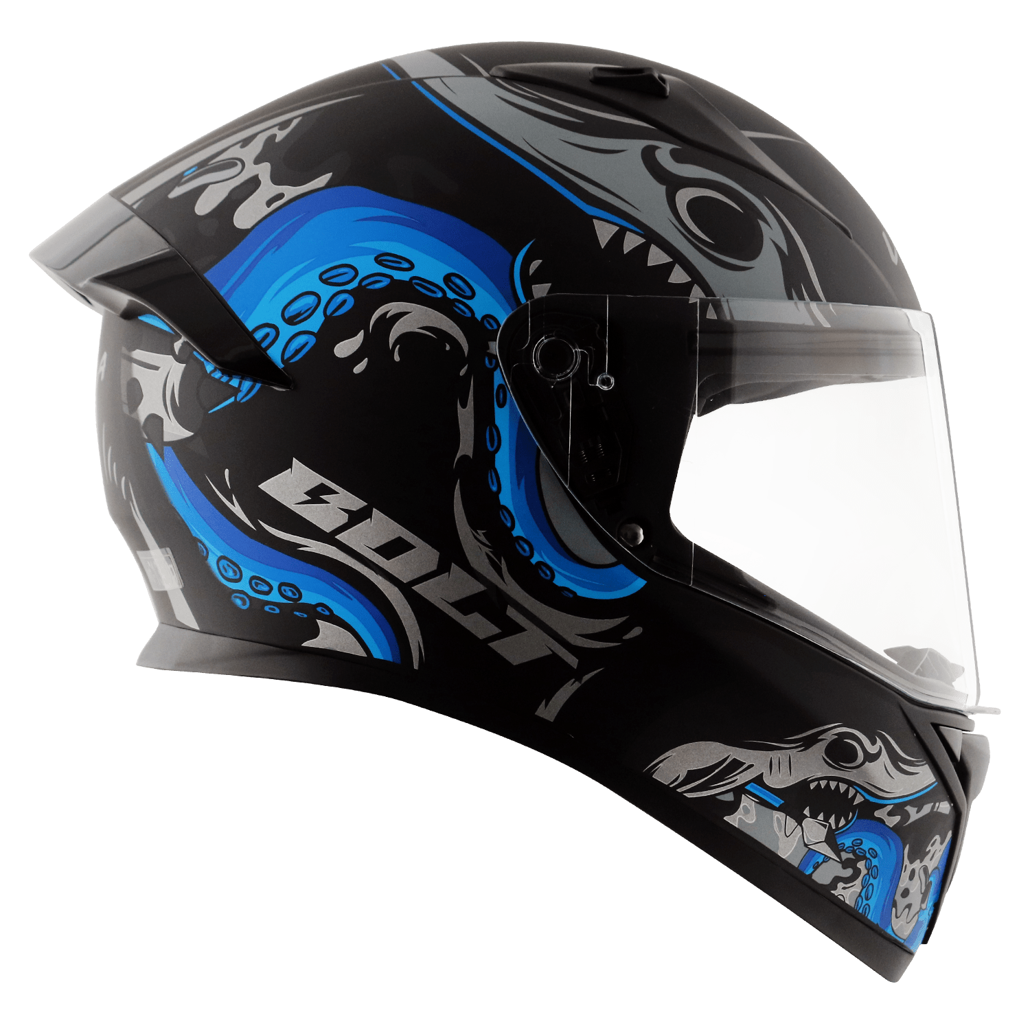 Bolt Octopus Helmet - Dull Black Blue - Image 3