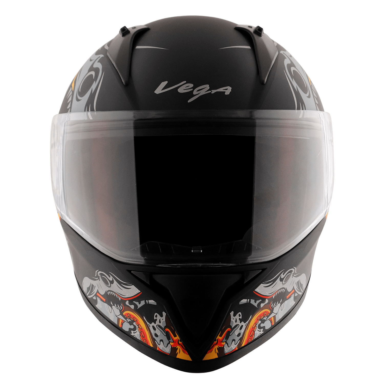 Bolt Octopus Helmet - Dull Black Orange