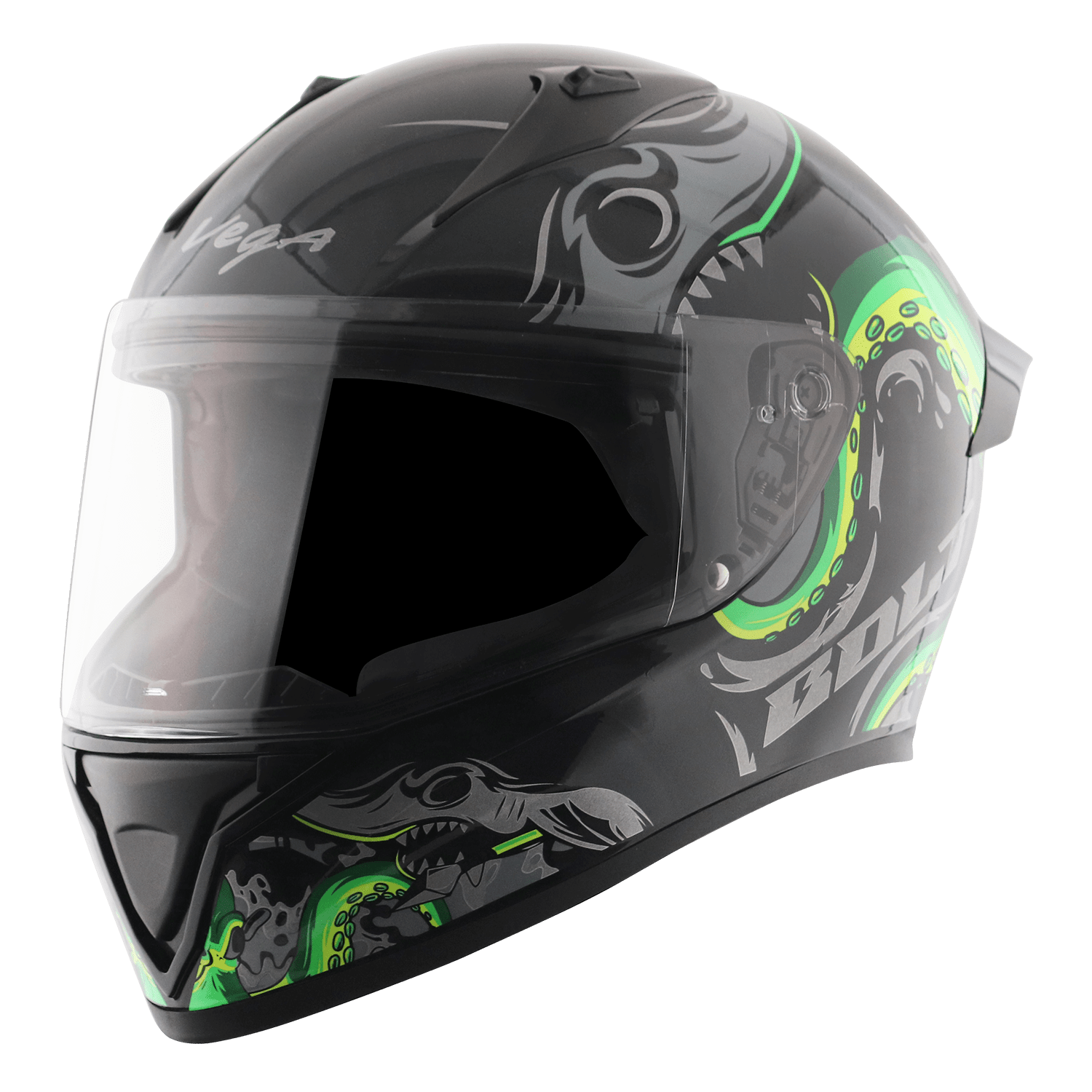 Bolt Octopus Helmet - Black Neon Green - Image 2
