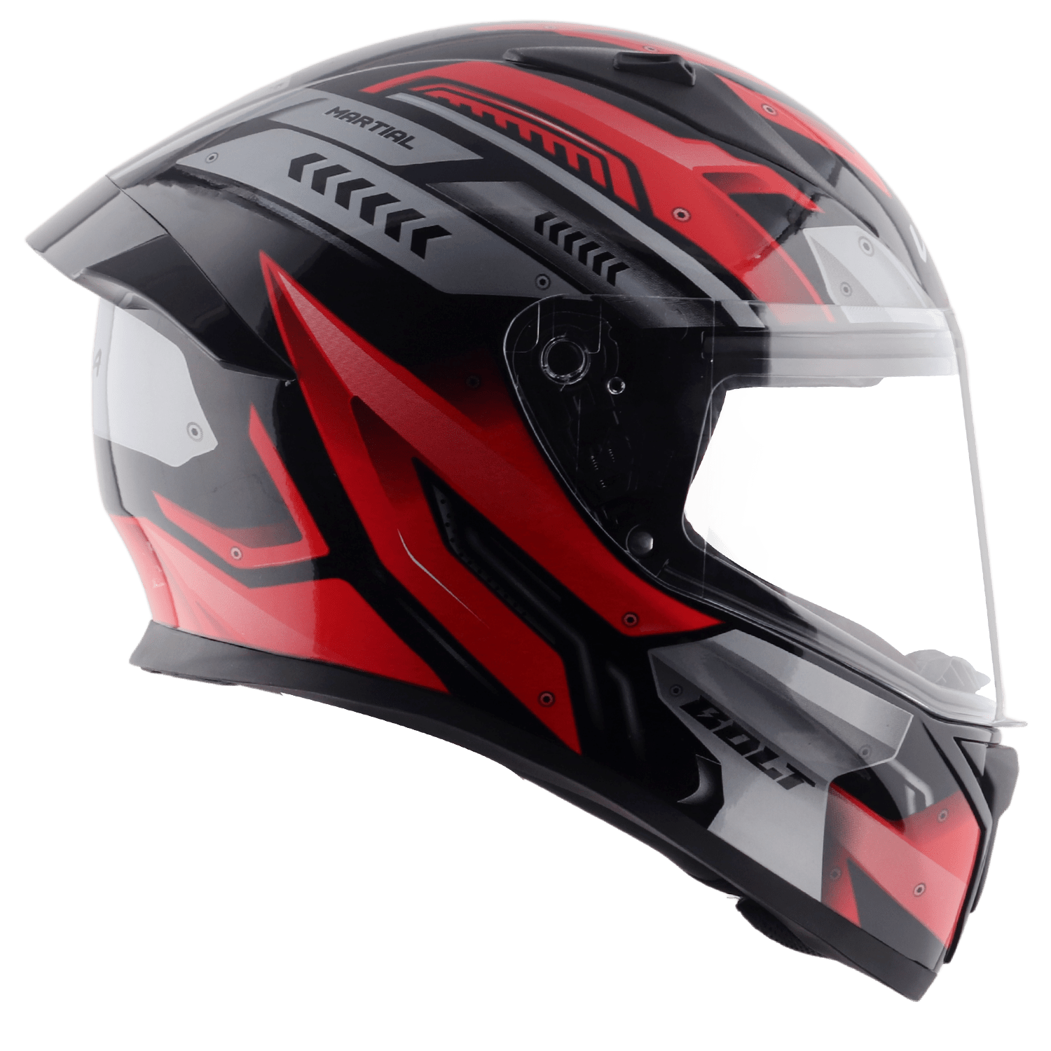 Bolt Martial Helmet - Black Red - Image 4
