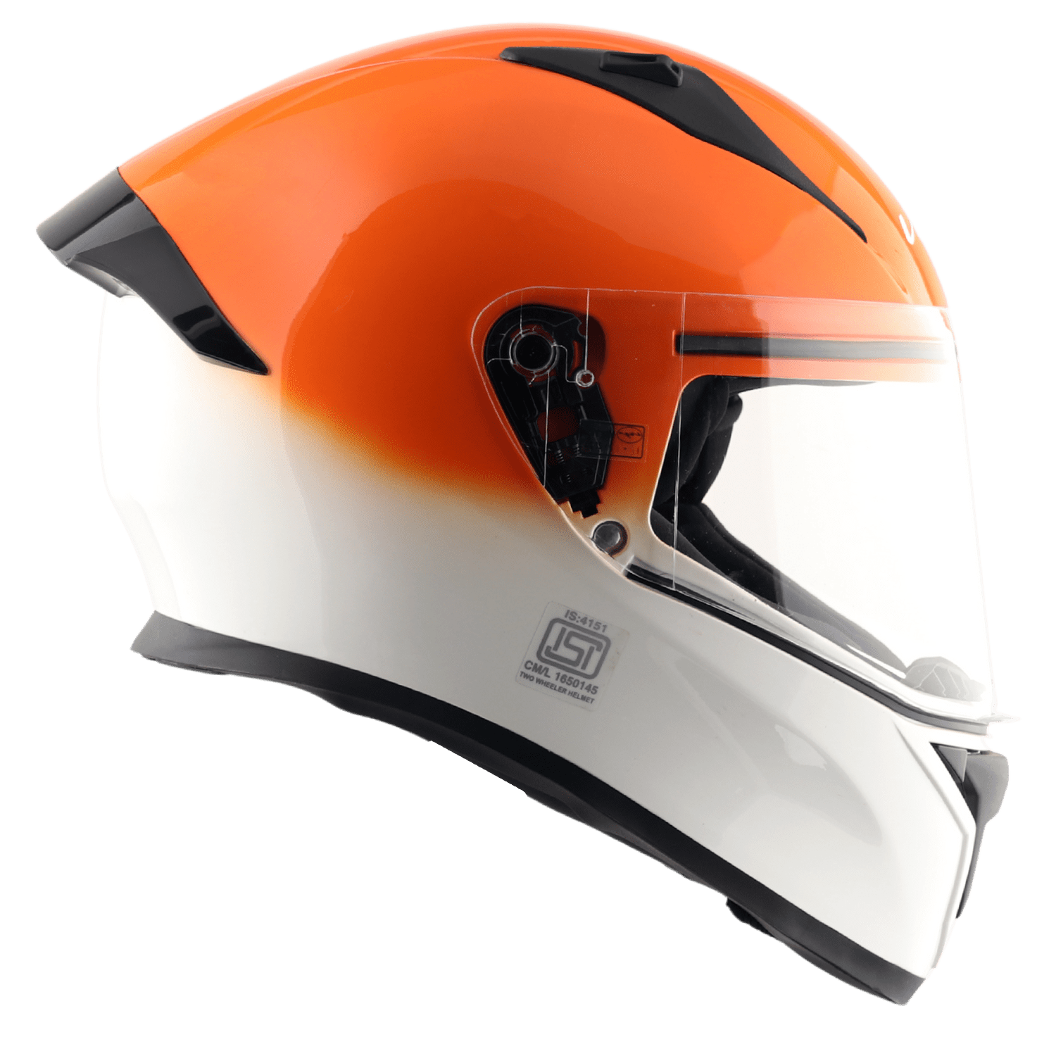 Bolt Dual Color Helmet - White Orange - Image 4