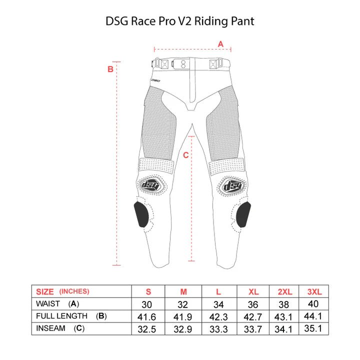 DSG Race Pro V2 Riding Pant Black - Image 5